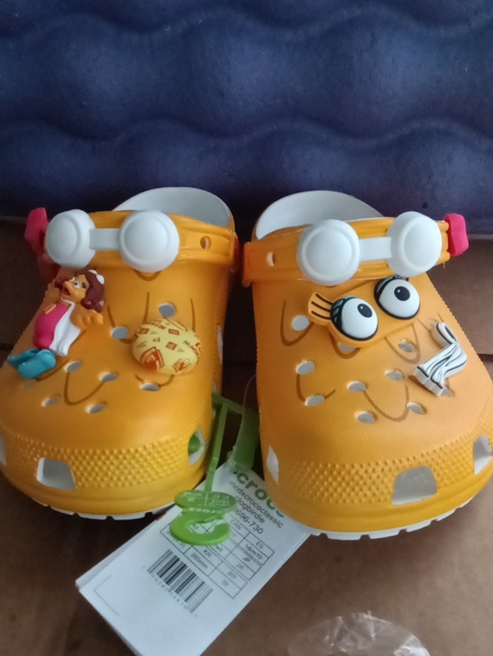 Unisex  Mcdonald Orange Slip-On Clog with Playful Charms Limited Edition 2023 Ed